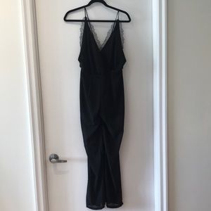 Cotton Candy crochet trim jumpsuit - S